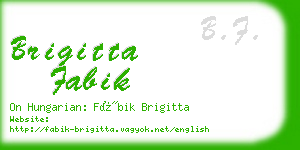 brigitta fabik business card